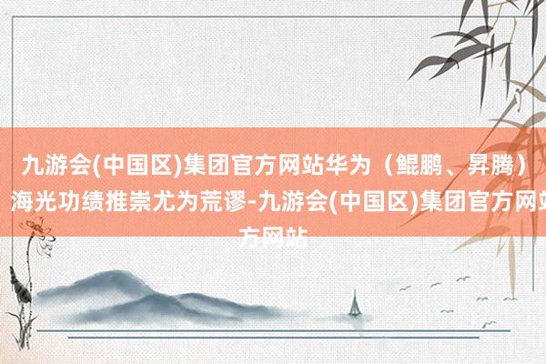 九游会(中国区)集团官方网站华为（鲲鹏、昇腾）、海光功绩推崇尤为荒谬-九游会(中国区)集团官方网站